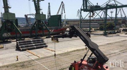 става нещо разтоварват тръби газопровод варна