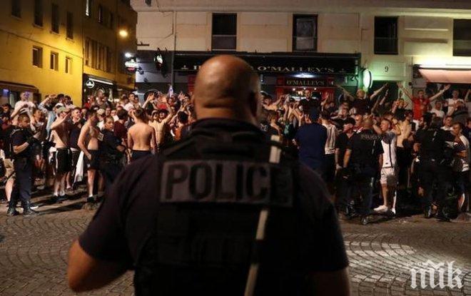 Полицията в Лил задържа 16 футболни фенове, шестима от които руснаци