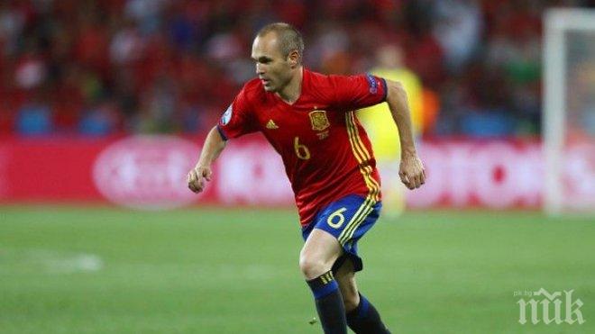 Иниеста за втори път играч на мача