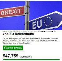Великобритания полудя! Над 550 хиляди вече искат нов референдум