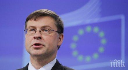 еврокомисарят латвия валдис домбровскис заема мястото джонатан хил