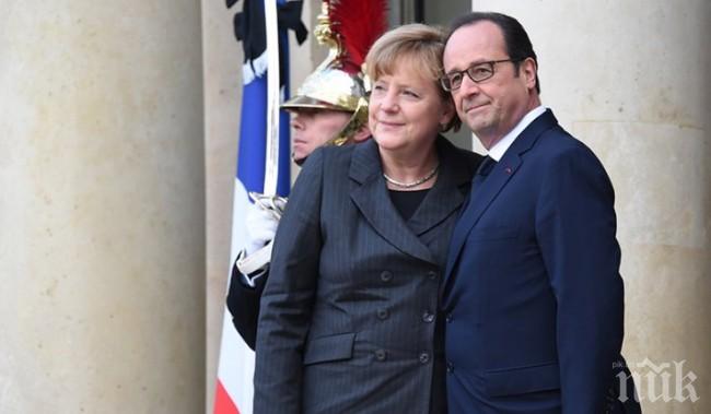 Меркел и Оланд напълно съгласни как да се справят с Брекзита