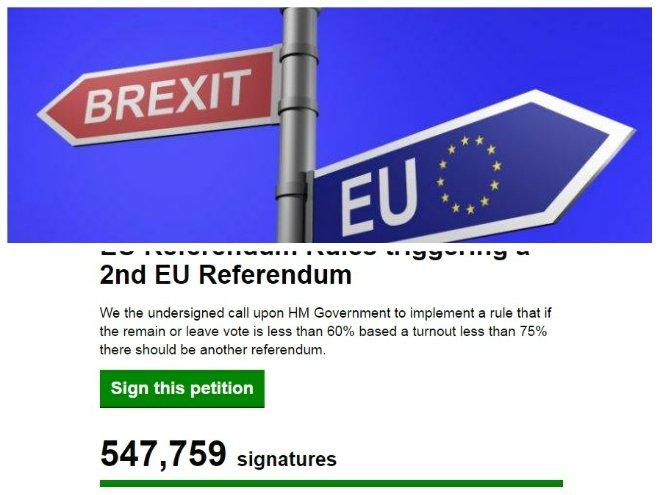 Великобритания полудя! Над 550 хиляди вече искат нов референдум