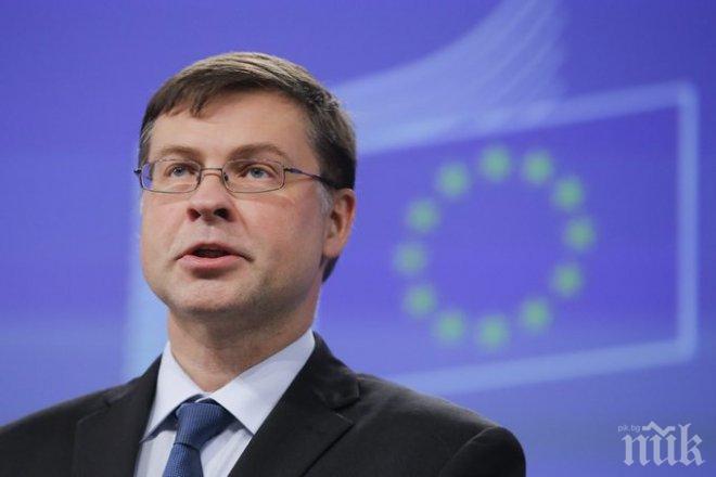 Домбровскис обяви кога членките на ЕС ще могат да получат първи плащания по възстановителния план