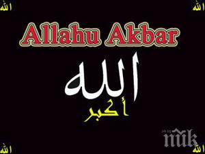 цинизъм оскверниха статуя светец надпис аллах акбар