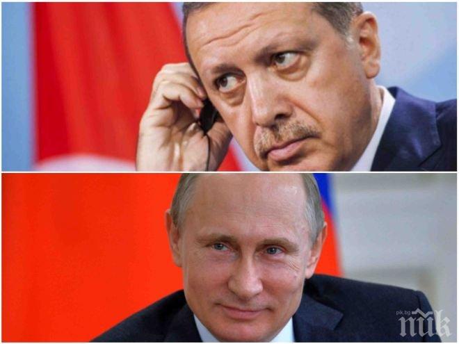 ИЗВЪНРЕДНО В ПИК! Ердоган се извини на Путин за сваления СУ-24!