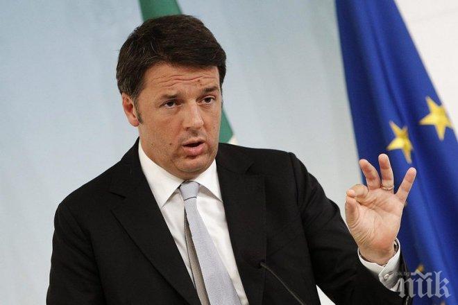  Ренци търси помощ за италианските банки след „Брекзит“-а