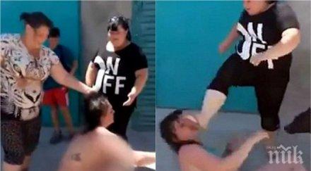 шок жена разходи гола любовницата мъжа смаза бой видео снимки