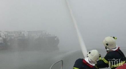 румънски самоход пламна пристанище русе