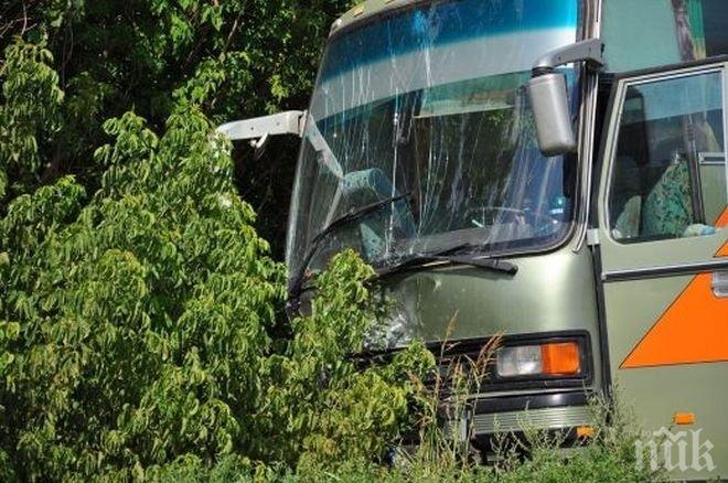 Автобус, возещ деца на летен лагер, катастрофира край Търговище