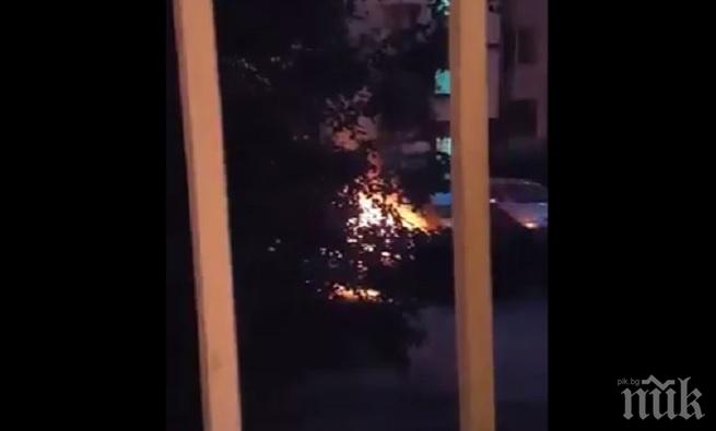 ИЗВЪНРЕДНО И ПЪРВО В ПИК! Огнен ад в Студентски град вдигна пожарната на крак! (ВИДЕО)