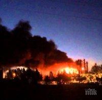 ИЗВЪНРЕДНО! Огромен пожар пламна край Карнобат! Близо е до гарата, пожарните вече гасят
