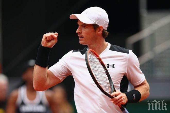 Мъри пропиля два сета аванс, но все пак се промъкна до полуфинал на Уимбълдън