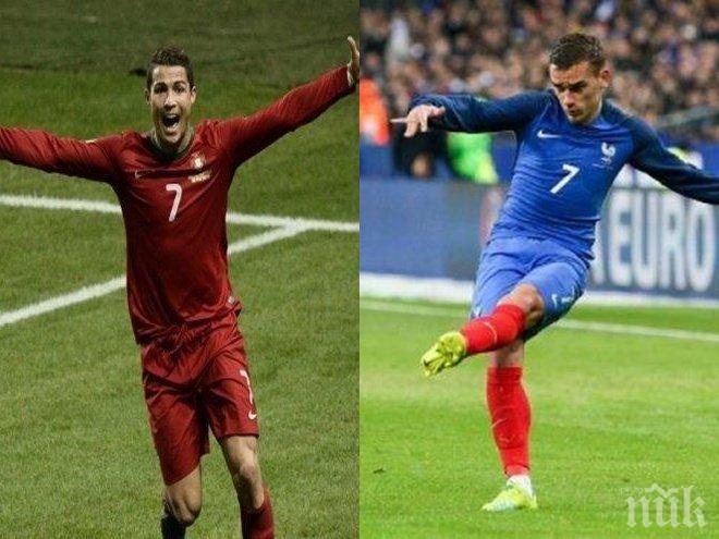 Вижте стартовите състави на Португалия и Франция