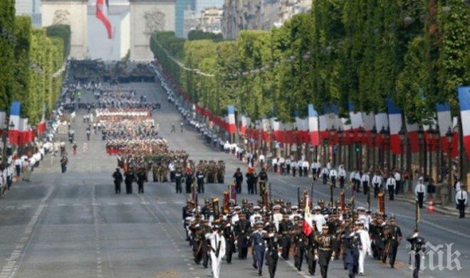 Франция отбелязва днес националния си празник