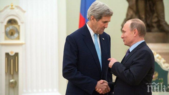 Путин и Кери са договорили да засилят натиска над джихадистите
