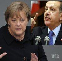 Меркел извади жълт картон за Ердоган: Ако Турция въведе смъртното наказание, край на преговорите за ЕС