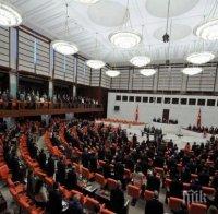 Слух за бомба паникьосал парламента в Турция 