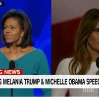 ЕКСКЛУЗИВНО! Вижте кадри от големия срам за Тръмп! Ето как жена му открадна безочливо речта на Мишел Обама (ВИДЕО)