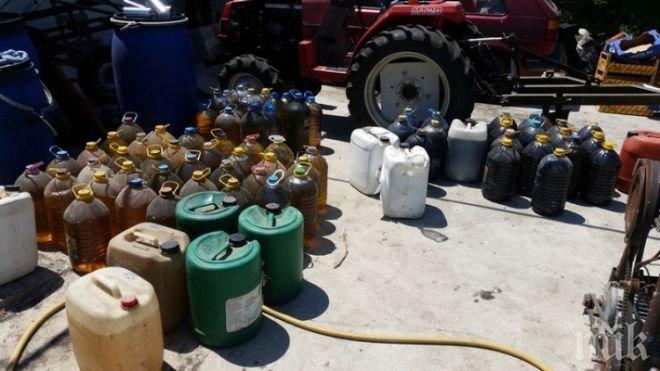 Тарикат върти депо за нелегален алкохол и горива в магазин за плодове край Каблешково

