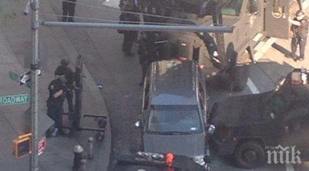 извънредно полиция блокира кола центъра йорк мъж барикадирал вътре бомба снимка