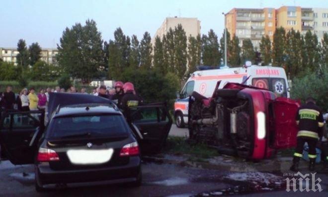 ИЗВЪНРЕДНО В ПИК! Трагедия с българи в Полша! Двама загинаха, а трима са тежко ранени в жестока катастрофа 