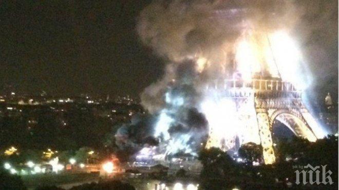 ЕКШЪН В ПАРИЖ! Протестиращи атакуваха полицията и палиха коли