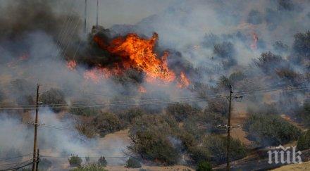 огнен огромен пожар бушува калифорния