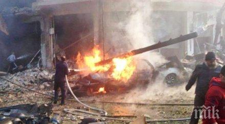 огън дамаск кола бомба избухна сирийската столица вероятно жертви