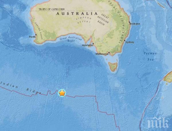 6,1 по Рихтер удари Австралия