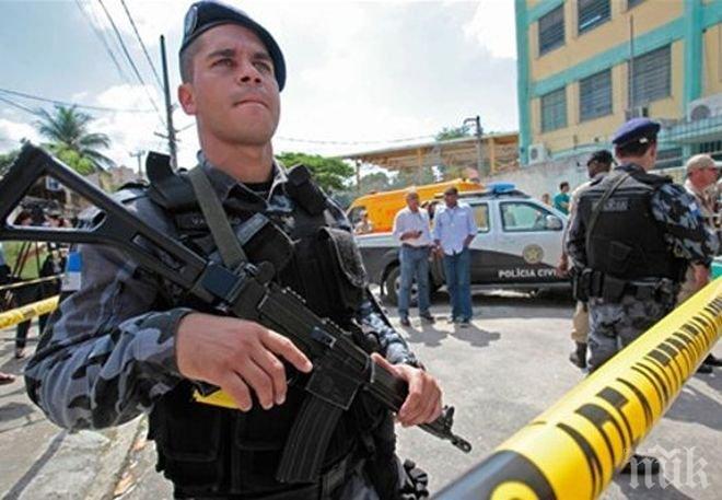 Ужас! Бандит взе за заложници в бразилско кафене