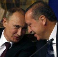 Ердоган ще обсъжда икономическото сътрудничество с Путин