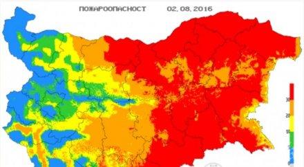 внимание червен индекс пожароопасна жега
