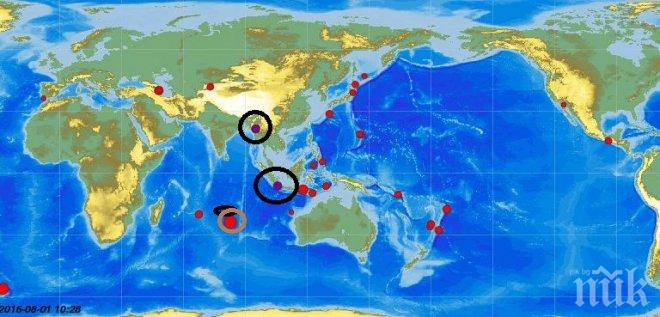 ЗЕМЕН АД! Мощни трусове от час люлеят Индийския океан