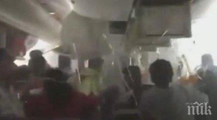 вижте паниката самолета катастрофирал дубай видео