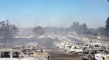 огнен 400 коли пламнаха паркинг експлодираха една друга пуканки