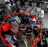 ПОЗНАХТЕ ЛИ ГИ? Мургави крадли обраха магазин в Слънчев бряг, завират дрехи в гащите си (СНИМКИ)