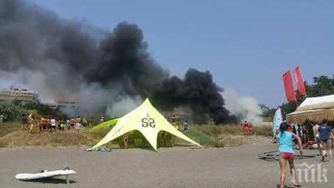 Три пожара вилнеят край Пловдив, два са до магистрала Тракия