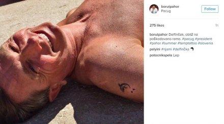 словенският президент показа култова нова татуировка