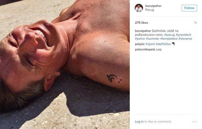 Словенският президент показа култова нова татуировка