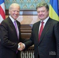 Петро Порошенко и Джо Байдън са обсъдили ситуацията в Крим
