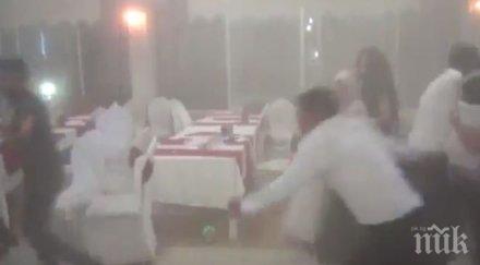 шокиращо видео сватбари епицентъра взрива колата бомба турция