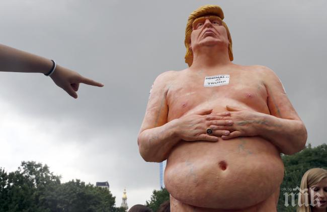 Статуи на голия Доналд Тръмп никнат из САЩ