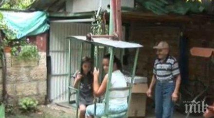 уникално дядо монтира виенско колело двора