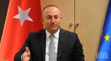 турският външен министър унищожим всички терористични организации наша територия