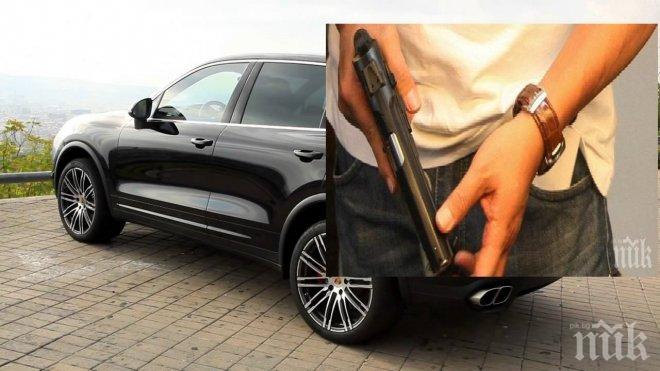 Мутренска саморазправа! Баровец с „Порше Кайен извади патлак и удари по главата друг шофьор