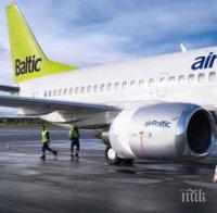 Самолет на „Еър Балтик” кацна принудително в Рига