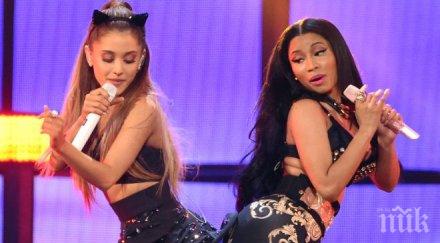 минаж гранде отново излязат заедно сцената наградите мтв