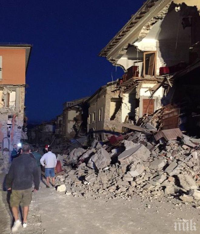 Броят на жертвите след силния трус в Италия стана 73 