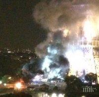 УЖАС! Пламна автобус, пълен с пътници